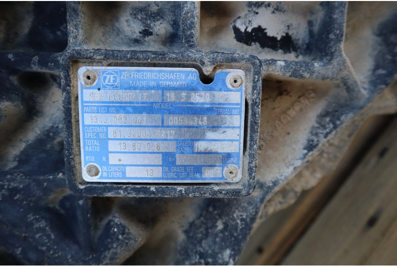 ZF 16S2520OD 81.32004-6217 - Pārnesumkārba - Kravas automašīna: foto 5 ZF 16S2520OD 81.32004-6217 - Pārnesumkārba - Kravas automašīna: foto 5