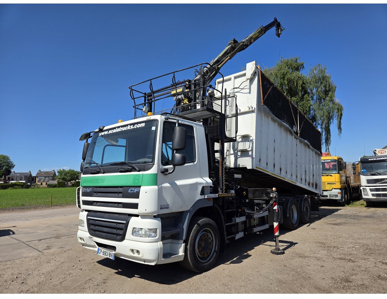 DAF CF85.410 6x2 steering axle lenk Tipper Crane HIAB J1320Z - Kravas automašīna pašizgāzējs, Kravas auto ar manipulatoru: foto 1 DAF CF85.410 6x2 steering axle lenk Tipper Crane HIAB J1320Z - Kravas automašīna pašizgāzējs, Kravas auto ar manipulatoru: foto 1