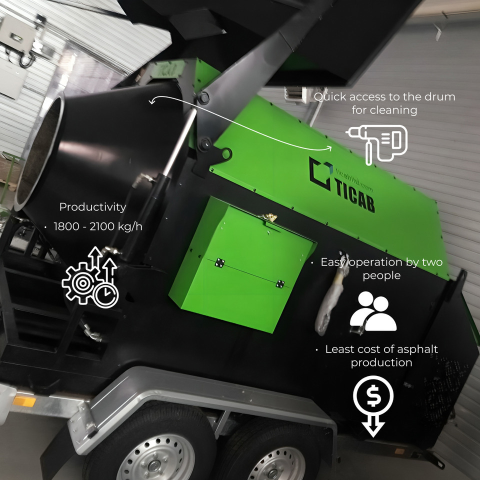 TICAB New Mini-asphalt plant, Asphalt Recycler, Manufacturer, 2.0 t per hour - Asfalta rūpnīca: foto 4 TICAB New Mini-asphalt plant, Asphalt Recycler, Manufacturer, 2.0 t per hour - Asfalta rūpnīca: foto 4