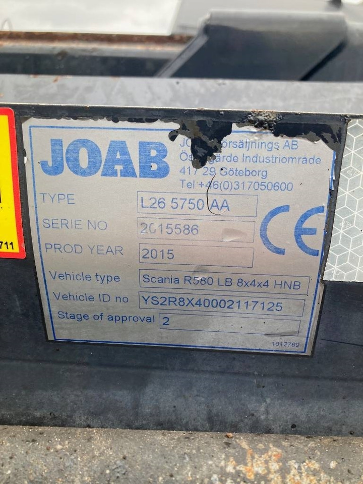 Joab L26 5750AA Lastväxlare - Būvgružu konteineru/ Pacēlāji ar āķi sistēma: foto 3 Joab L26 5750AA Lastväxlare - Būvgružu konteineru/ Pacēlāji ar āķi sistēma: foto 3