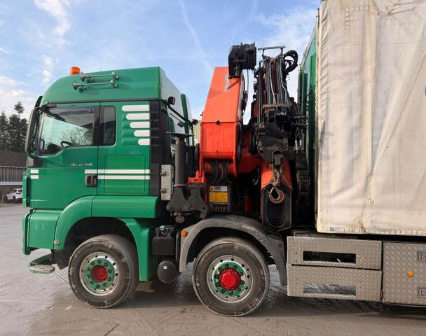 Kravas auto ar manipulatoru, Kravas automašīna ar tentu MAN TGS 35.480 10x6,E5,Palfinger PK92002+JIB+winch: foto 7