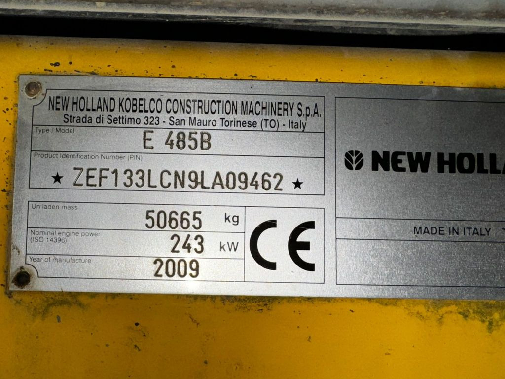 Kāpurķēžu ekskavators New Holland E485B, 2009year, 50ton: foto 7