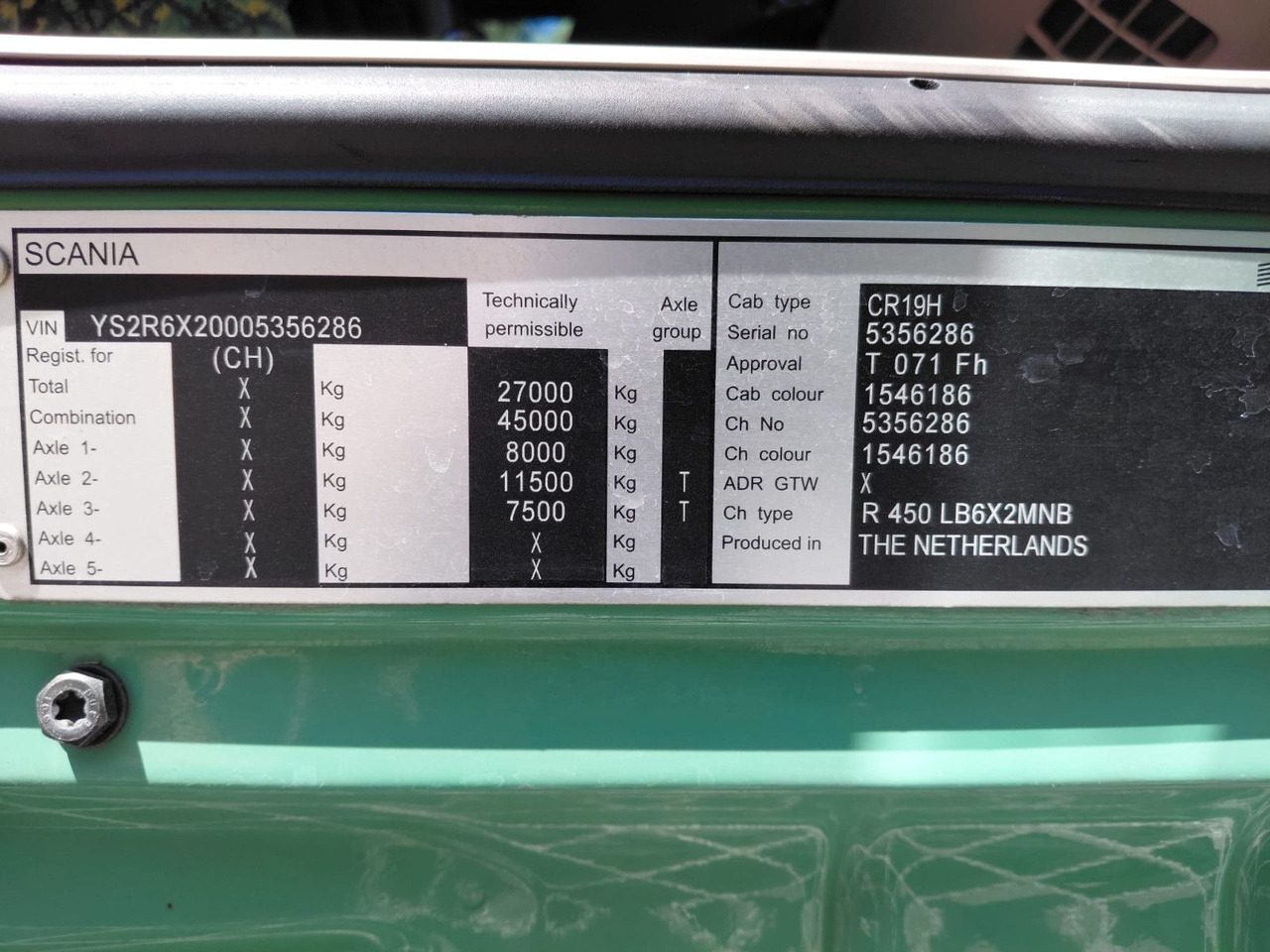 Scania R450 6x2, E6, Thermo King UT 1200, Ladebordwand līzingu Scania R450 6x2, E6, Thermo King UT 1200, Ladebordwand: foto 17