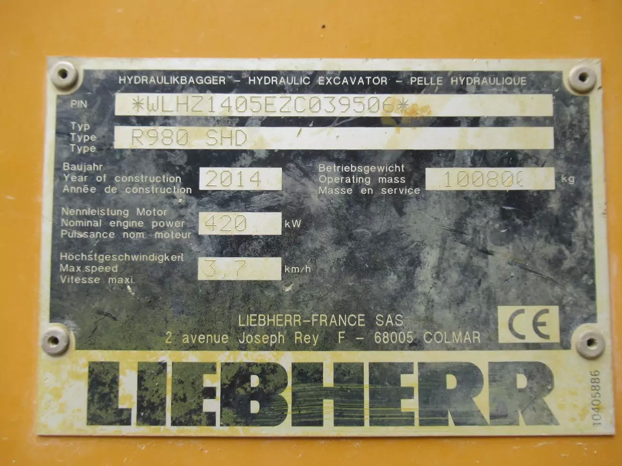 Kāpurķēžu ekskavators 2014 Liebherr R 980 SME: foto 16