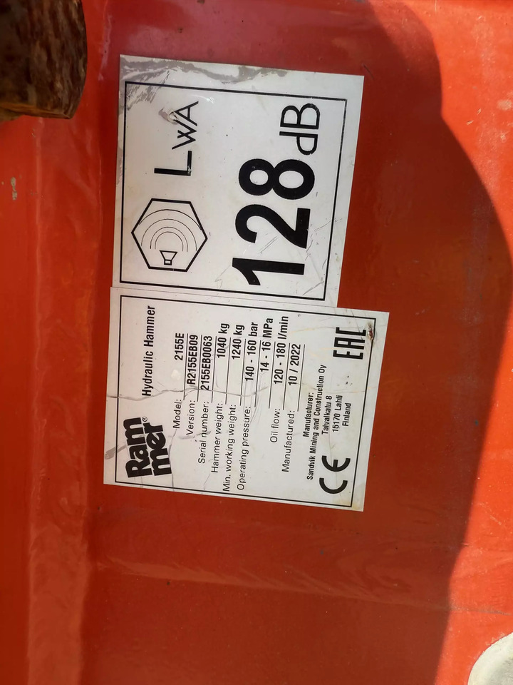 2022 Rammer 2155E - Hidrauliskais āmurs: foto 1 2022 Rammer 2155E - Hidrauliskais āmurs: foto 1