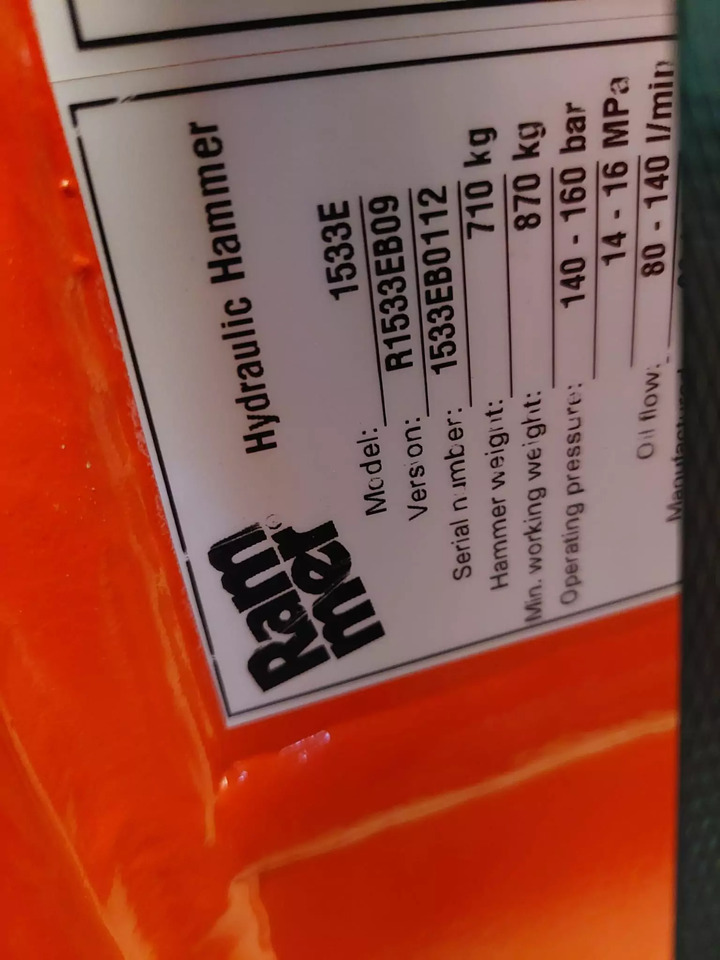 2023 Rammer 1533E - Hidrauliskais āmurs: foto 3 2023 Rammer 1533E - Hidrauliskais āmurs: foto 3