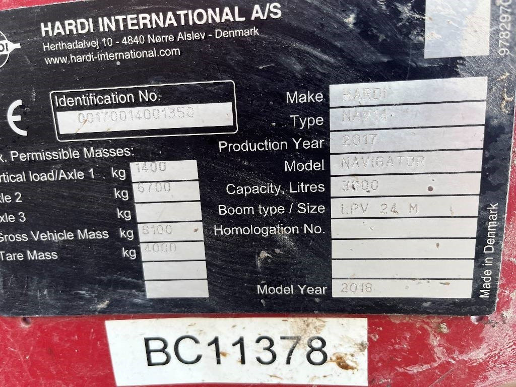 Hardi Navigator 3000 Dismantled: only spare parts  - Piekabināmais miglotājs: foto 3 Hardi Navigator 3000 Dismantled: only spare parts  - Piekabināmais miglotājs: foto 3