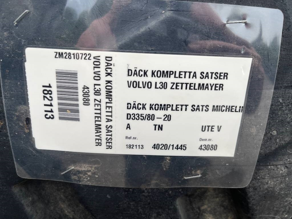 Michelin 335/80-20 till Volvo L30 Zettelmeyer - Riepa - Celtniecības tehnika: foto 2 Michelin 335/80-20 till Volvo L30 Zettelmeyer - Riepa - Celtniecības tehnika: foto 2