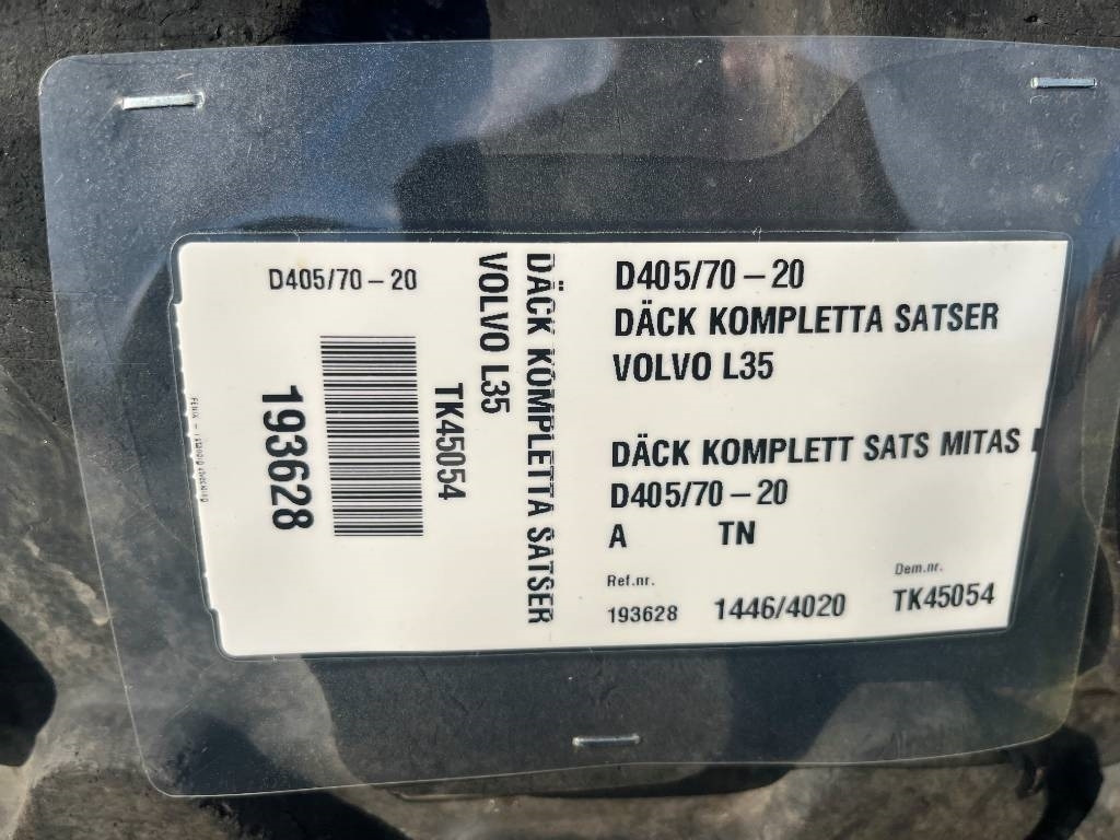 Mitas 405 70 R20 till Volvo L30 L35 - Riepa - Celtniecības tehnika: foto 2 Mitas 405 70 R20 till Volvo L30 L35 - Riepa - Celtniecības tehnika: foto 2