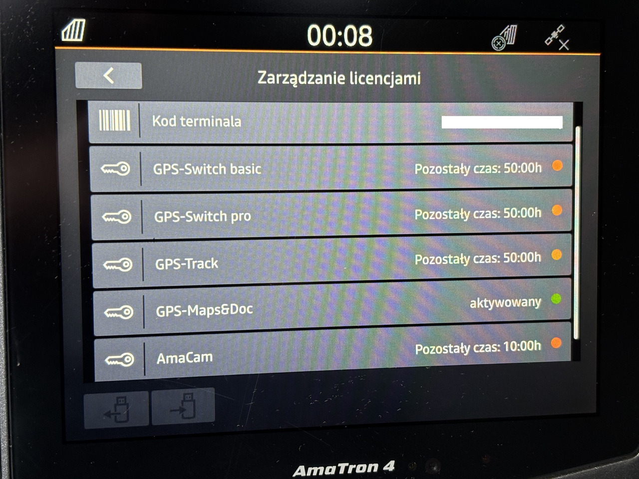 Amazone AmaTron 4 Ama Tron Terminal Sterujący Isobus Licencja - Elektroniskais vadības bloks (ECU) - Lauksaimniecības tehnika: foto 1 Amazone AmaTron 4 Ama Tron Terminal Sterujący Isobus Licencja - Elektroniskais vadības bloks (ECU) - Lauksaimniecības tehnika: foto 1