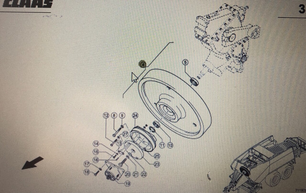 CLAAS 00 0855 322 0/Claas koło zamachowe/Claas Quadrant 2200 Advantage 3200 RF/RC - Spararats - Lauksaimniecības tehnika: foto 1 CLAAS 00 0855 322 0/Claas koło zamachowe/Claas Quadrant 2200 Advantage 3200 RF/RC - Spararats - Lauksaimniecības tehnika: foto 1