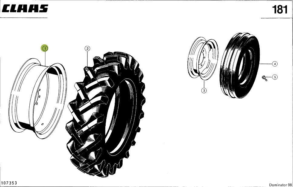Claas Dominator 98 - koło felga 0006058511 - Riteņa disks - Lauksaimniecības tehnika: foto 1 Claas Dominator 98 - koło felga 0006058511 - Riteņa disks - Lauksaimniecības tehnika: foto 1