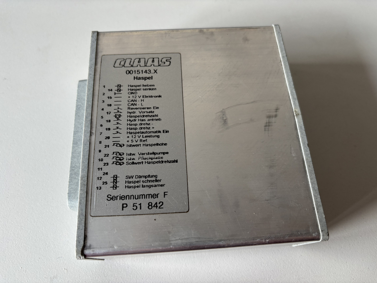 Claas LEXION 540-600 Haspel Sterownik Moduł 0015143.x 00 0015 143 3 - Elektroniskais vadības bloks (ECU) - Labības kombains: foto 1 Claas LEXION 540-600 Haspel Sterownik Moduł 0015143.x 00 0015 143 3 - Elektroniskais vadības bloks (ECU) - Labības kombains: foto 1