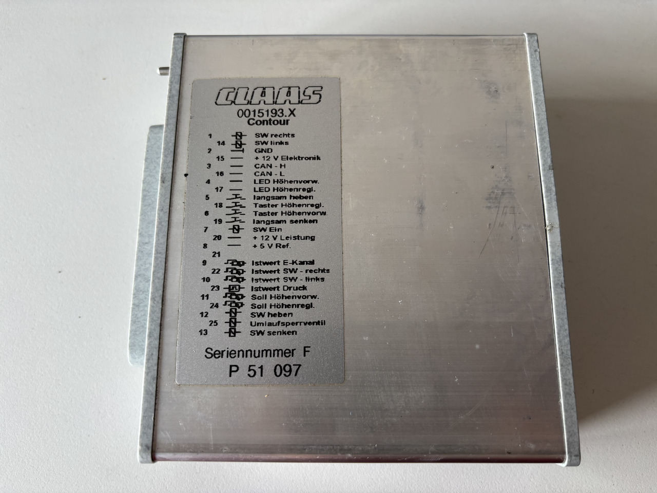 Claas Lexion 510-600 Moduł Sterownik Contour 0015193.X 0015193 00 0015 193 1 - Elektroniskais vadības bloks (ECU) - Labības kombains: foto 1 Claas Lexion 510-600 Moduł Sterownik Contour 0015193.X 0015193 00 0015 193 1 - Elektroniskais vadības bloks (ECU) - Labības kombains: foto 1