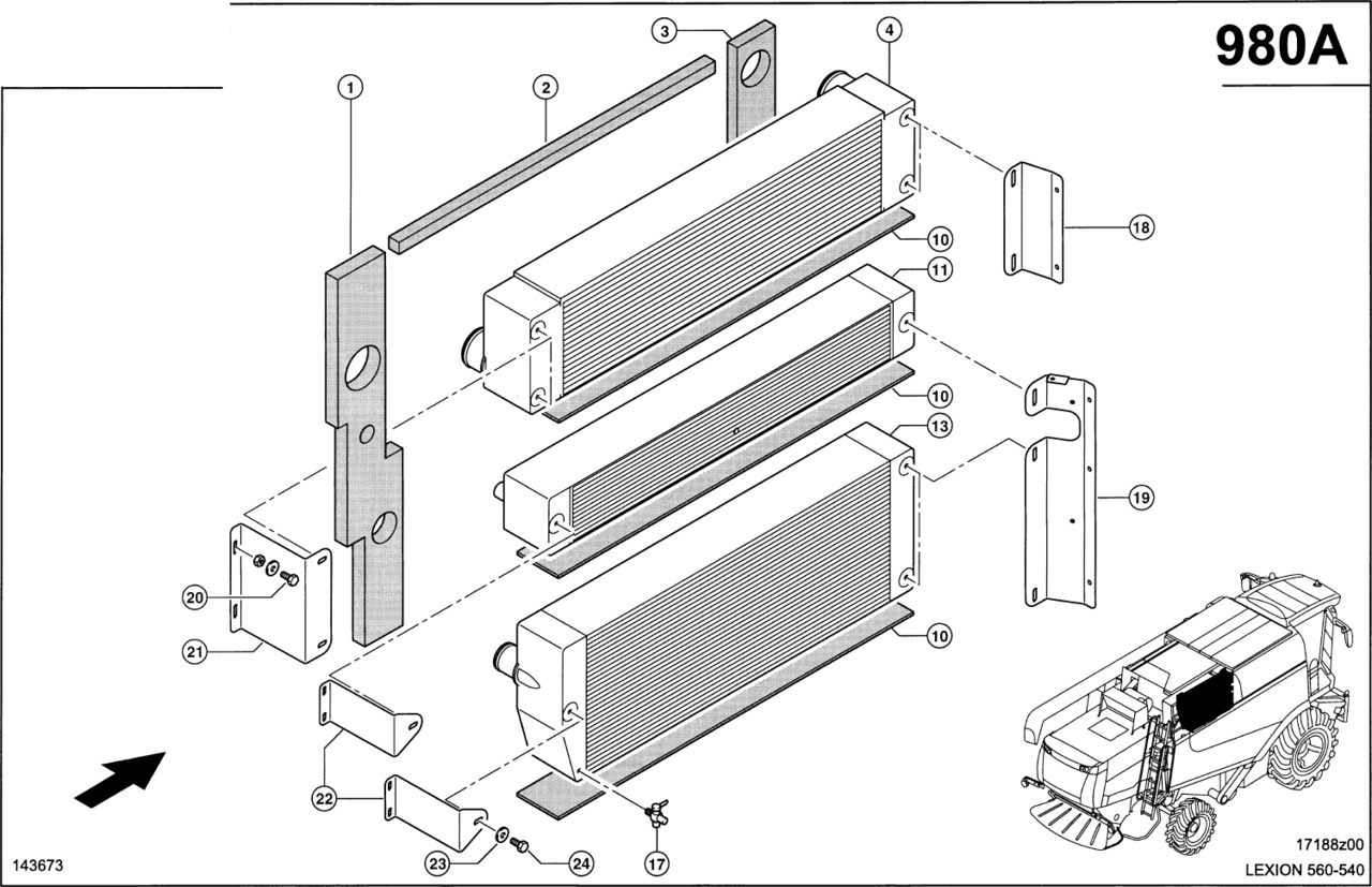 Claas Lexion 560 CHŁODNICA POWIETRZA DOŁADOWANIA 0007619831 (Silnik cat c9, c6.6; układ chłodzenia) - Interkūlers - Lauksaimniecības tehnika: foto 1 Claas Lexion 560 CHŁODNICA POWIETRZA DOŁADOWANIA 0007619831 (Silnik cat c9, c6.6; układ chłodzenia) - Interkūlers - Lauksaimniecības tehnika: foto 1