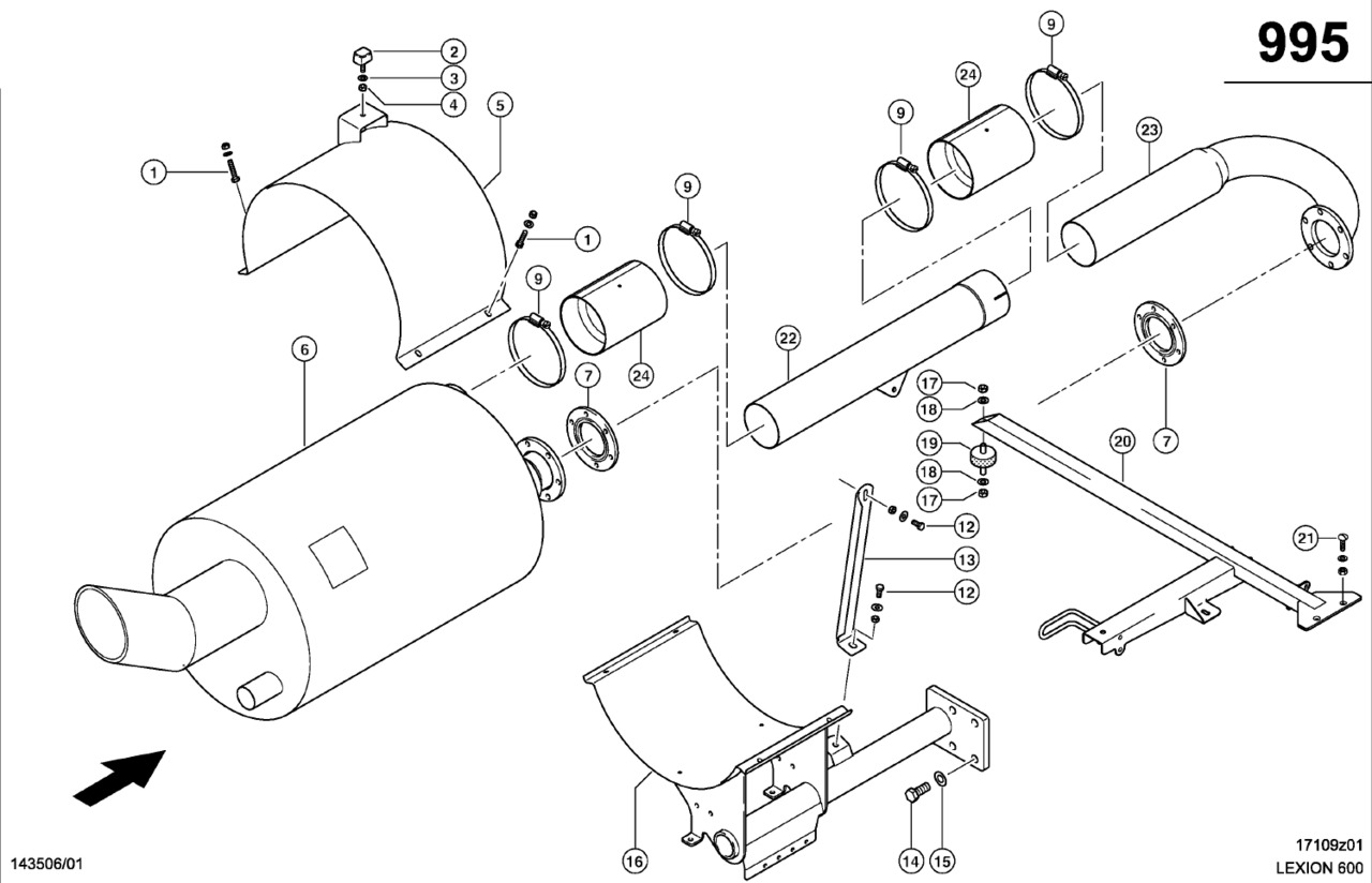 Claas Lexion 600 RURA WYDECHOWA 0007988142 (Układ wydechowy) - Izpūtējs - Lauksaimniecības tehnika: foto 1 Claas Lexion 600 RURA WYDECHOWA 0007988142 (Układ wydechowy) - Izpūtējs - Lauksaimniecības tehnika: foto 1