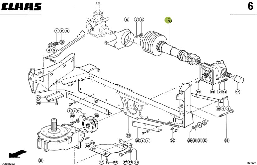 Claas RU600 - wałek przegubowy 0009965272 - Pusass - Lauksaimniecības tehnika: foto 1 Claas RU600 - wałek przegubowy 0009965272 - Pusass - Lauksaimniecības tehnika: foto 1