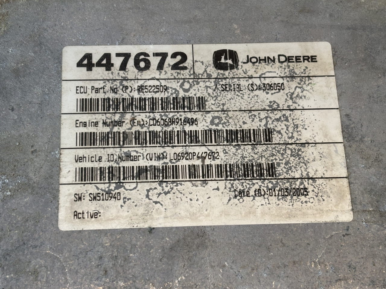 John Deere 6920 Moduł Sterownik ECU 447672 RE522509 RE522510 RE508774 SH100011 - Elektroniskais vadības bloks (ECU) - Lauksaimniecības tehnika: foto 2 John Deere 6920 Moduł Sterownik ECU 447672 RE522509 RE522510 RE508774 SH100011 - Elektroniskais vadības bloks (ECU) - Lauksaimniecības tehnika: foto 2