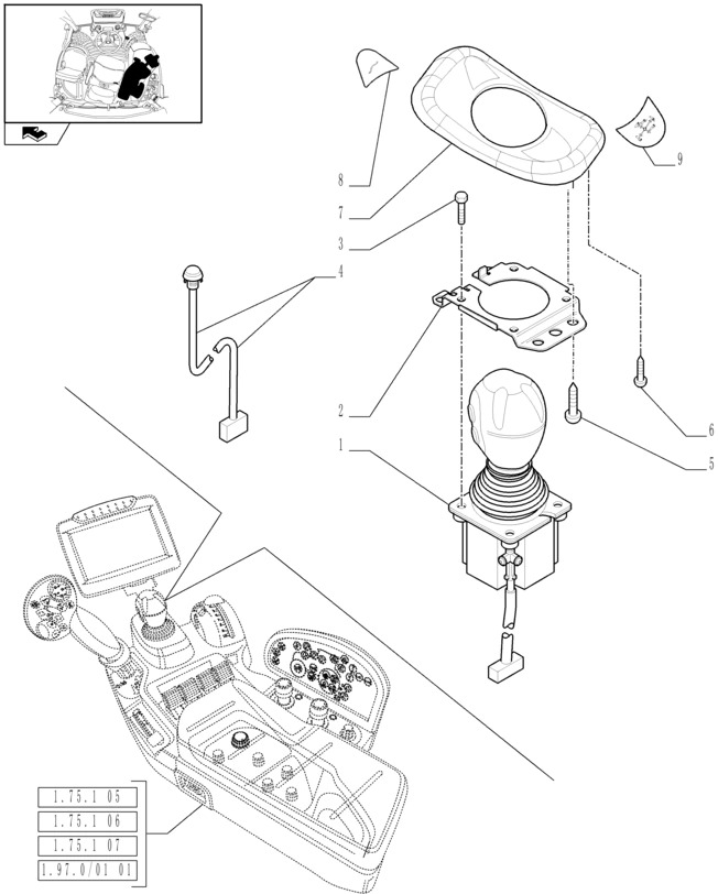 New Holland T6010 Joystick 84253193 - Kabīne un interjers - Traktors: foto 1 New Holland T6010 Joystick 84253193 - Kabīne un interjers - Traktors: foto 1