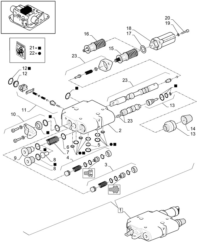 New Holland T6010 T6090 T6070 Zestaw serwisowy 47618828 - Hidrauliskais vārsts - Traktors: foto 1 New Holland T6010 T6090 T6070 Zestaw serwisowy 47618828 - Hidrauliskais vārsts - Traktors: foto 1