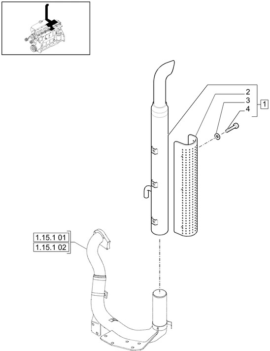 New Holland T6010 Tłumik 87324758 - Trokšņa slāpētājs - Traktors: foto 1 New Holland T6010 Tłumik 87324758 - Trokšņa slāpētājs - Traktors: foto 1