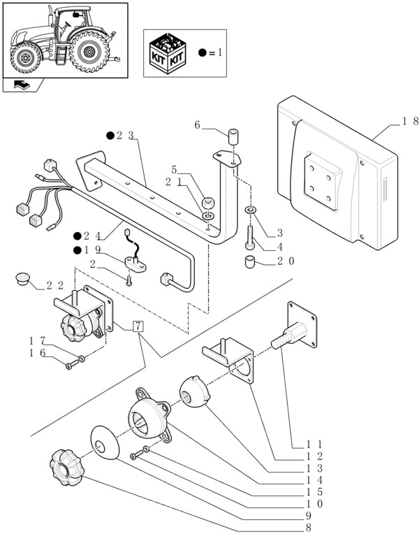 New Holland T6010 Urzadz ster monitora 84126831 - Kabīne un interjers - Traktors: foto 1 New Holland T6010 Urzadz ster monitora 84126831 - Kabīne un interjers - Traktors: foto 1