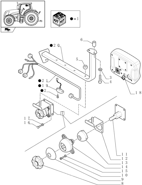 New Holland T6010 Urzadz ster monitora 87703363 - Kabīne un interjers - Traktors: foto 1 New Holland T6010 Urzadz ster monitora 87703363 - Kabīne un interjers - Traktors: foto 1