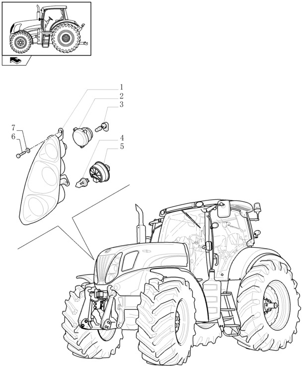 New Holland T6010 `ref`lektor przedni halogen, 12v, clear 82037494 - Tuvās gaismas - Traktors: foto 1 New Holland T6010 `ref`lektor przedni halogen, 12v, clear 82037494 - Tuvās gaismas - Traktors: foto 1