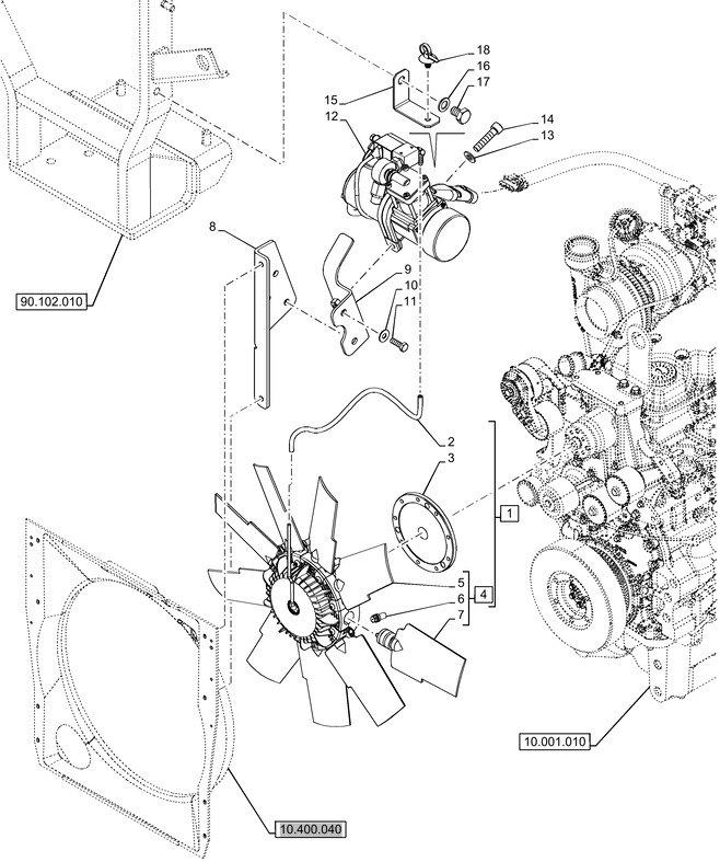 New Holland T6070 Wentylator 9 blades, 620mm od, cw rotation 47569433 - Ventilators - Traktors: foto 1 New Holland T6070 Wentylator 9 blades, 620mm od, cw rotation 47569433 - Ventilators - Traktors: foto 1