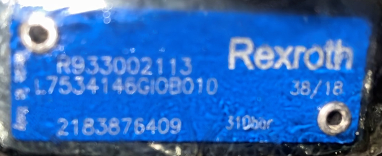 Pompa Rexroth R933002113 | L7534146GIOB010 - Hidrauliskais sūknis - Lauksaimniecības tehnika: foto 1 Pompa Rexroth R933002113 | L7534146GIOB010 - Hidrauliskais sūknis - Lauksaimniecības tehnika: foto 1