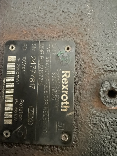 Rexroth AA4VG56EP3d8/32r jcb 527-58 agri pompa jazdy - Hidrauliskais sūknis - Lauksaimniecības tehnika: foto 2 Rexroth AA4VG56EP3d8/32r jcb 527-58 agri pompa jazdy - Hidrauliskais sūknis - Lauksaimniecības tehnika: foto 2