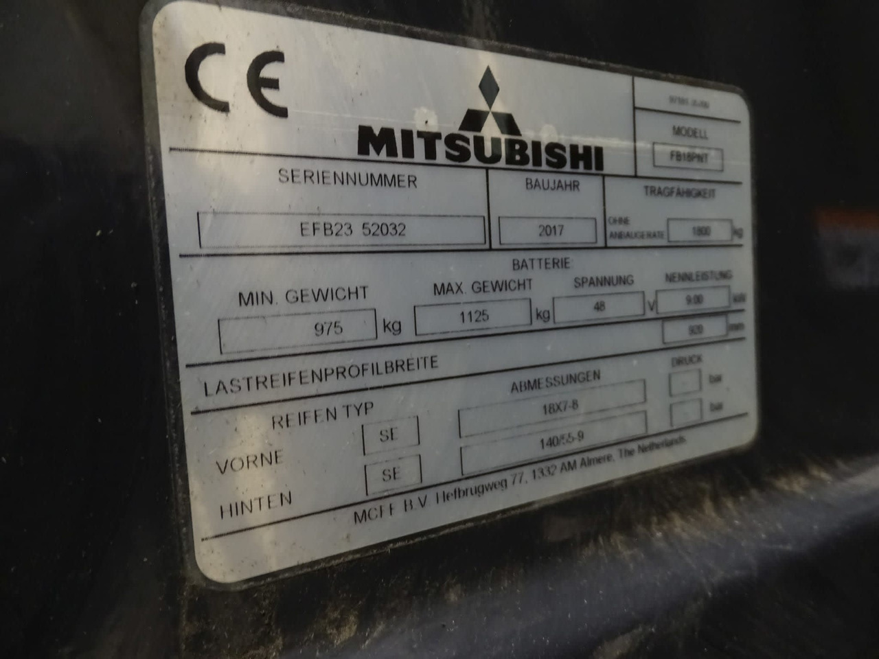 Mitsubishi FB18PNT - Elektroiekrāvējs: foto 2 Mitsubishi FB18PNT - Elektroiekrāvējs: foto 2