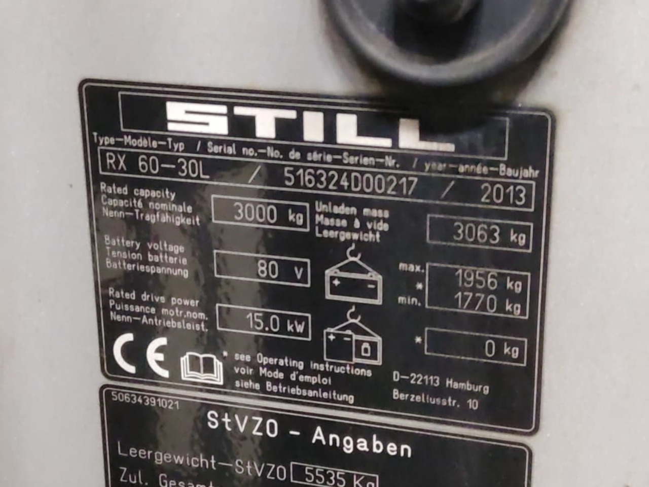 STILL RX60-30L - Elektroiekrāvējs: foto 5 STILL RX60-30L - Elektroiekrāvējs: foto 5