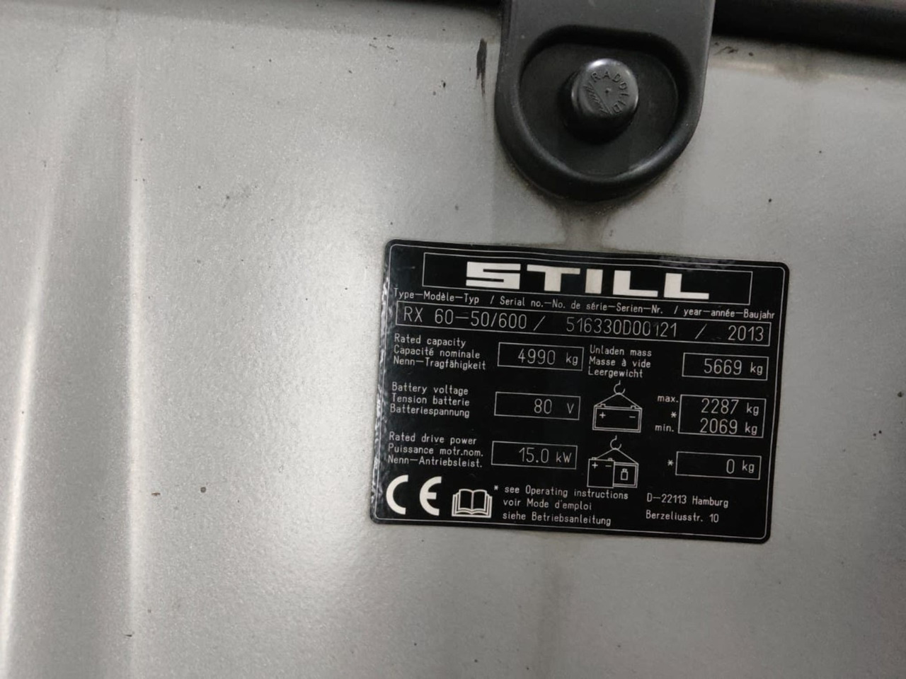STILL RX60-50/600 - Elektroiekrāvējs: foto 5 STILL RX60-50/600 - Elektroiekrāvējs: foto 5