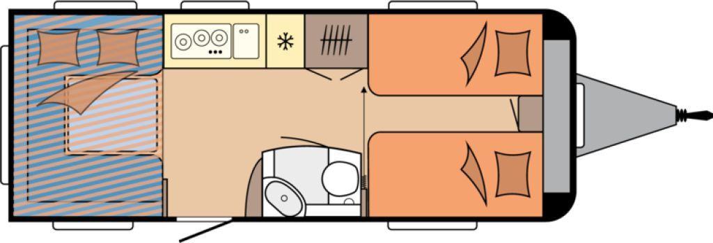 Hobby De Luxe 515 UHL 2000kg. Backofen, Dunsthaube + - Dzīvojamais treileris: foto 2 Hobby De Luxe 515 UHL 2000kg. Backofen, Dunsthaube + - Dzīvojamais treileris: foto 2