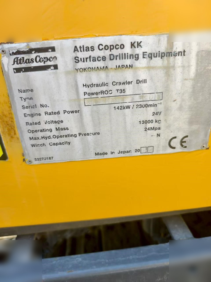 2012 ATLAS COPCO T35 - Urbšanas mašīna: foto 5 2012 ATLAS COPCO T35 - Urbšanas mašīna: foto 5