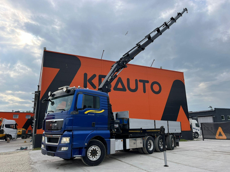 MAN TGX 35.480 8x4*4 HIAB 288E-7 / PLATFORM L=6397 mm - Bortu kravas automašīna/ Platforma, Kravas auto ar manipulatoru: foto 1 MAN TGX 35.480 8x4*4 HIAB 288E-7 / PLATFORM L=6397 mm - Bortu kravas automašīna/ Platforma, Kravas auto ar manipulatoru: foto 1