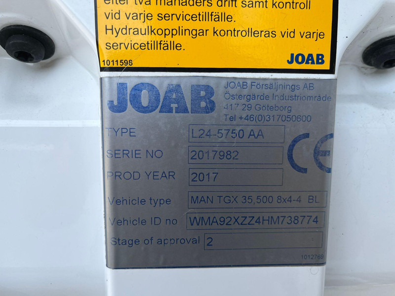 Pacēlājs ar āķi MAN TGX 35.500 8x4*4 JOAB L24 L=5750: foto 14