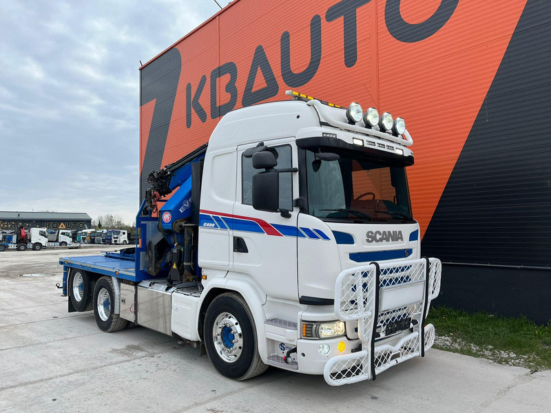 Scania G 490 6x2 HMF 5020 K6 + JIB / RETARDER - Bortu kravas automašīna/ Platforma, Kravas auto ar manipulatoru: foto 4 Scania G 490 6x2 HMF 5020 K6 + JIB / RETARDER - Bortu kravas automašīna/ Platforma, Kravas auto ar manipulatoru: foto 4
