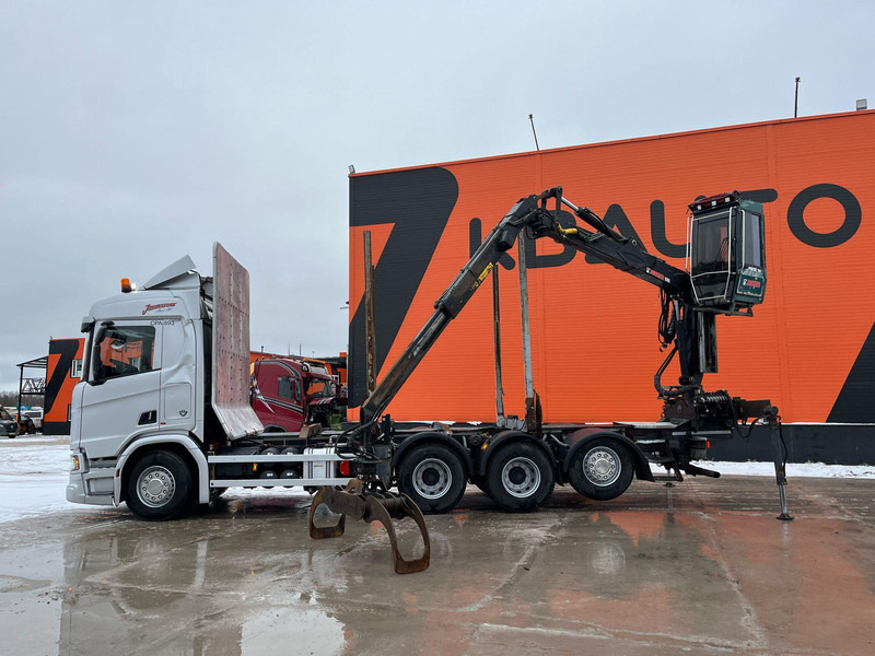 Kokvedējs, Kravas auto ar manipulatoru pārvadāšana koksnes Scania R 520 8x4*4 RETARDER: foto 9