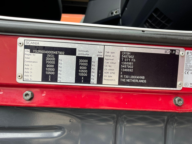 Šasija kravas automašīna Scania R 730 6x4 FOR SALE AS CHASSIS / RETARDER / BIG AXLES: foto 20
