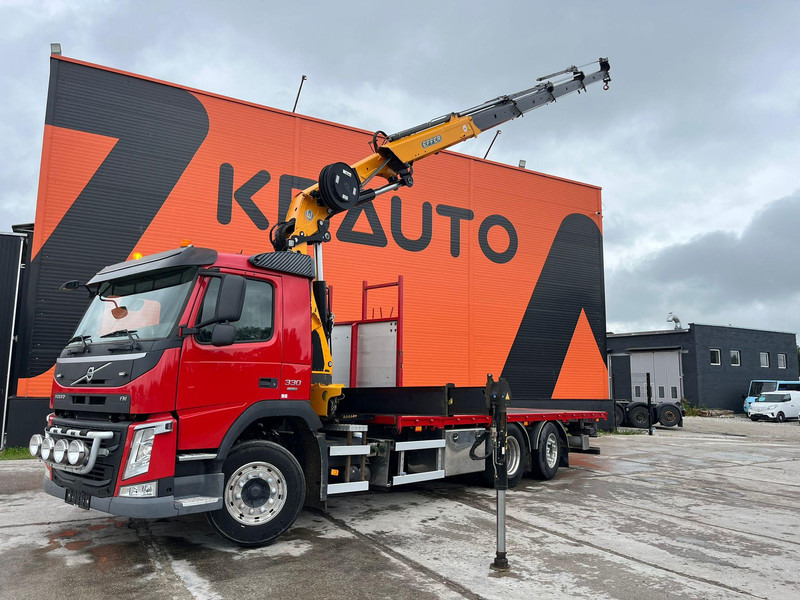 Volvo FM 330 6x2*4 EFFER 215/4S / PLATFORM L=6529 mm - Bortu kravas automašīna/ Platforma, Kravas auto ar manipulatoru: foto 1 Volvo FM 330 6x2*4 EFFER 215/4S / PLATFORM L=6529 mm - Bortu kravas automašīna/ Platforma, Kravas auto ar manipulatoru: foto 1