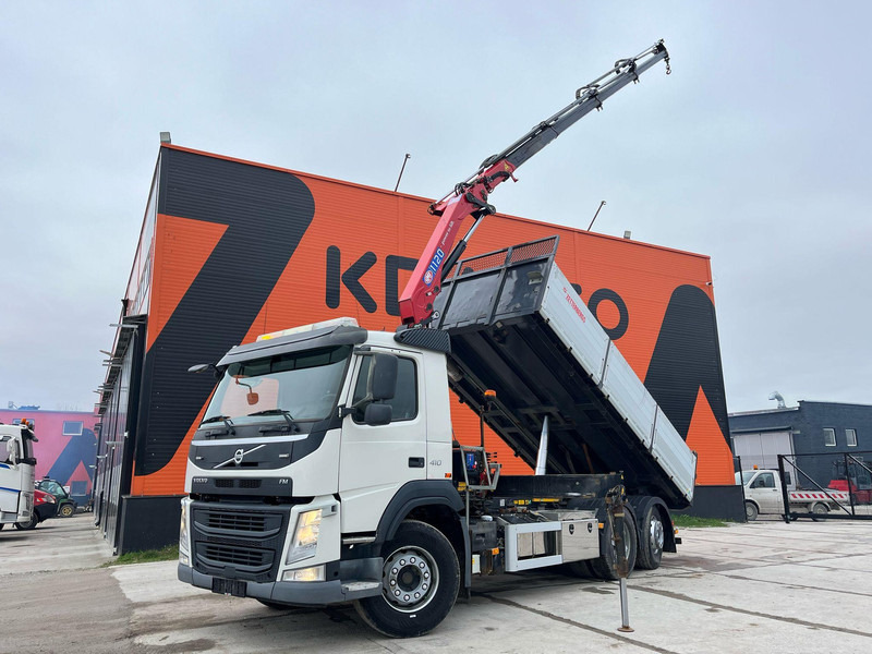 Volvo FM 410 6x2*4 HMF 1120-K4 / TIPPER BOX L=5573 mm - Kravas automašīna pašizgāzējs, Kravas auto ar manipulatoru: foto 1 Volvo FM 410 6x2*4 HMF 1120-K4 / TIPPER BOX L=5573 mm - Kravas automašīna pašizgāzējs, Kravas auto ar manipulatoru: foto 1