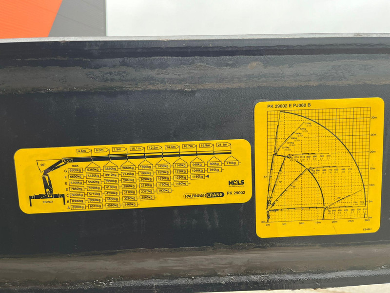 Pacēlājs ar āķi, Kravas auto ar manipulatoru Volvo FM 460 8x4*4 PK29002 + JIB / PALFINGER T 20 ton / L=5485 mm: foto 11