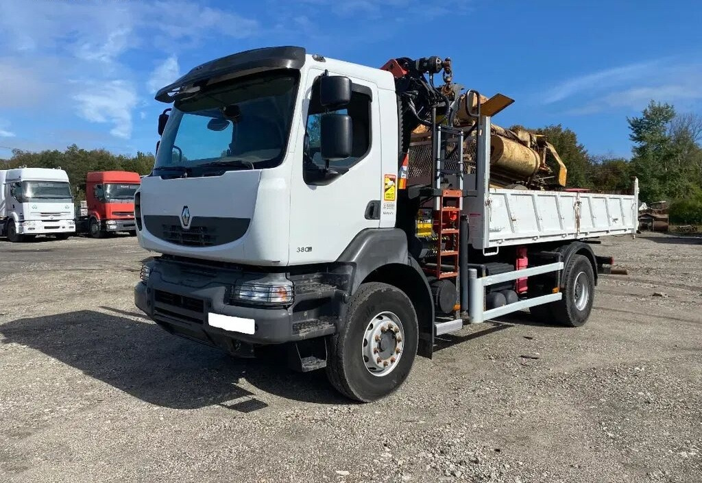 Renault KERAX 380 /Dźwig HDS Palfinger PK13001-K / / Retarder / Manual - Kravas automašīna pašizgāzējs: foto 1 Renault KERAX 380 /Dźwig HDS Palfinger PK13001-K / / Retarder / Manual - Kravas automašīna pašizgāzējs: foto 1