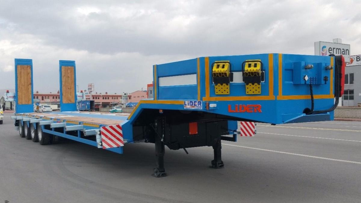 Jaunā Puspiekabe zema profila platforma Lider trailer (Export Afrique) Porte-Char lames 4 essieux (largeur 3m): foto 1