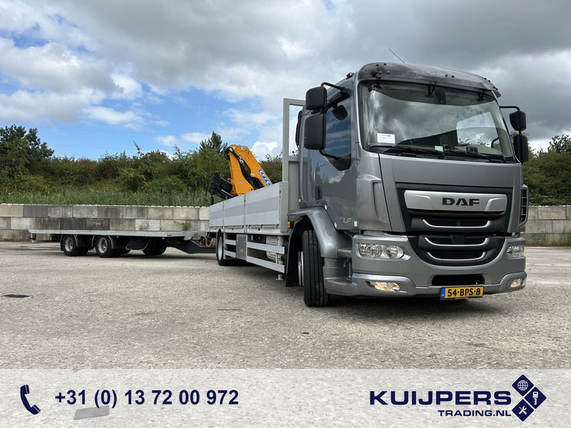 DAF LF 320 FA 19T + Burg BPM 0018 Trailer / Effer 175.2/c3s Crane / NL Combi - Bortu kravas automašīna/ Platforma, Kravas auto ar manipulatoru: foto 1 DAF LF 320 FA 19T + Burg BPM 0018 Trailer / Effer 175.2/c3s Crane / NL Combi - Bortu kravas automašīna/ Platforma, Kravas auto ar manipulatoru: foto 1