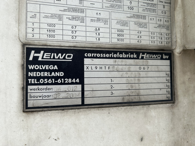 Puspiekabe refrižerators H.T.F HZO 39 / Heiwo / Carrier Vector 1800 -> Defect / Iso Box / Loadlift 2500 kg: foto 17