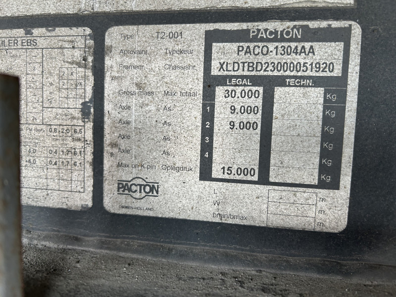 Pacton T2-001 / Box / Loadlift / BPW Drum / NL Trailer līzingu Pacton T2-001 / Box / Loadlift / BPW Drum / NL Trailer: foto 15