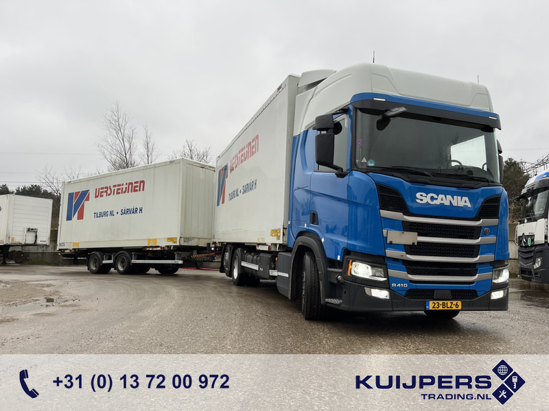 Scania R410 Highline / BDF Box + Wecon AWZ 218 / BDF Box / 448 dkm / NL Truck + Trailer - Konteineru vedējs/ Kravas automašīna ar noņemamā virsbūve: foto 1 Scania R410 Highline / BDF Box + Wecon AWZ 218 / BDF Box / 448 dkm / NL Truck + Trailer - Konteineru vedējs/ Kravas automašīna ar noņemamā virsbūve: foto 1